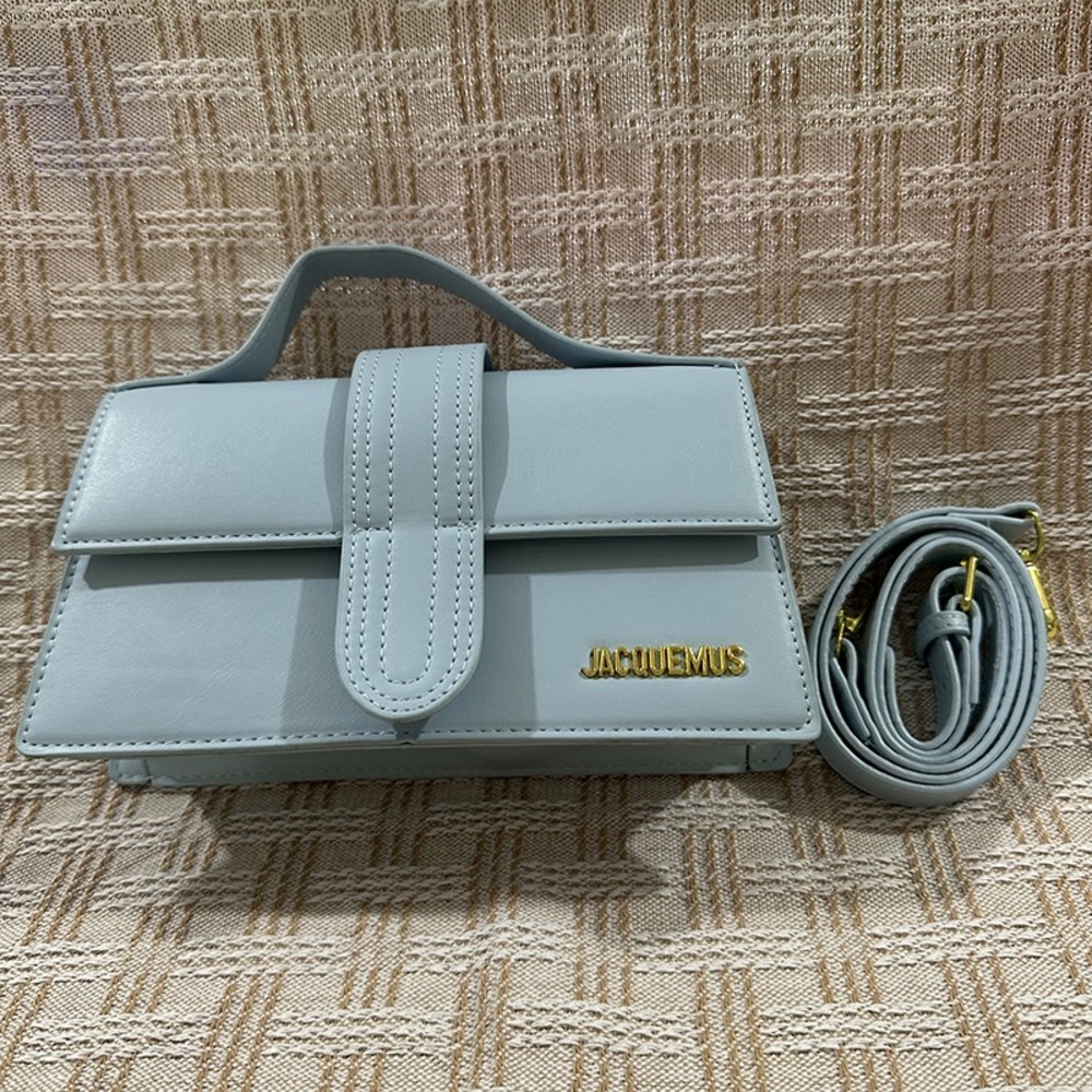 Grand Bambino Jacquemus Blue Top Handle Crossbody Bag